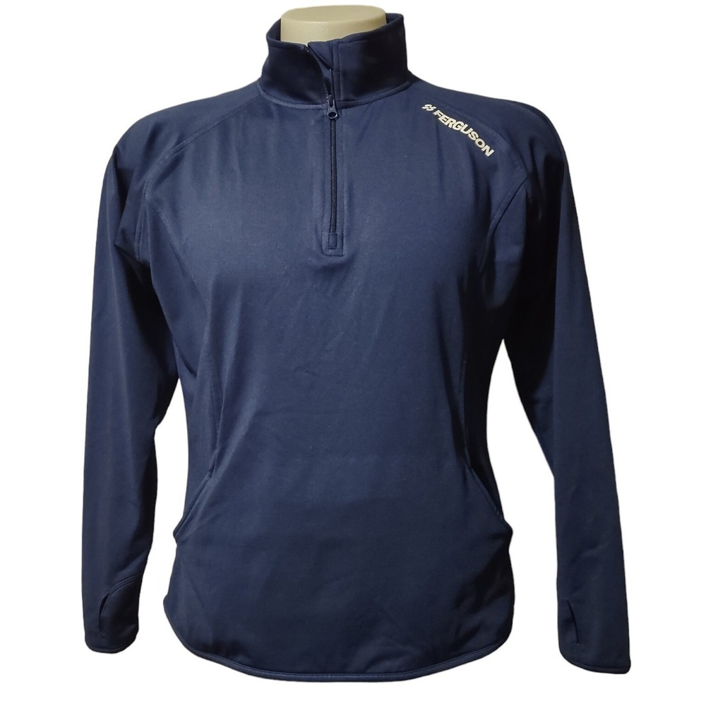 Sport-Tek Quarter Zip Pullover Blue Ladies Large Polyester Spandex Ferguson Gorp